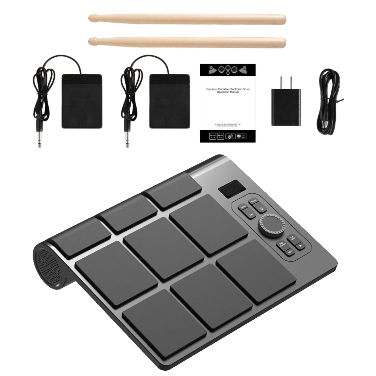 Electronic Drum Set Roll Up - Batería electrónica enrollable Miwayer – 9