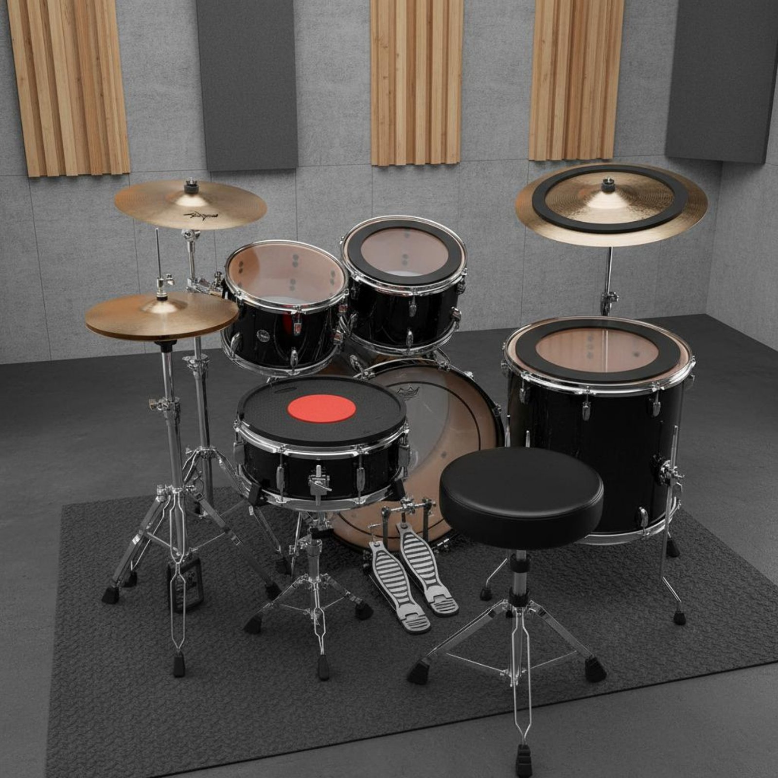 Drum Practice Pad - Silenciadores de Tambor y Platillos de