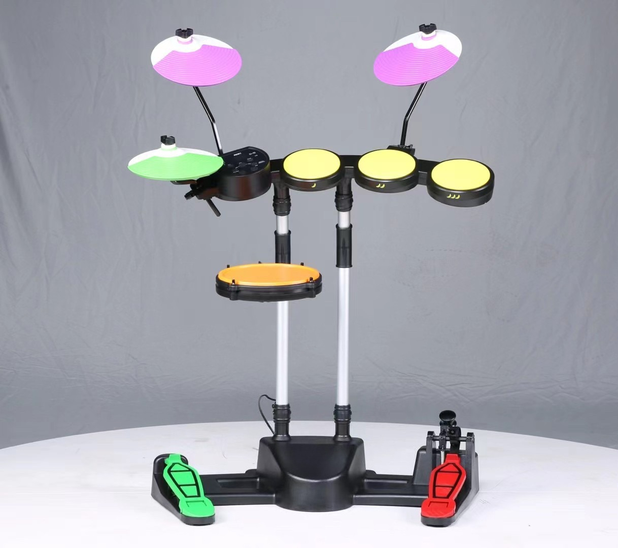 Electronic Drum Kit For Kids - Juego de batería electrónica multicolor para
