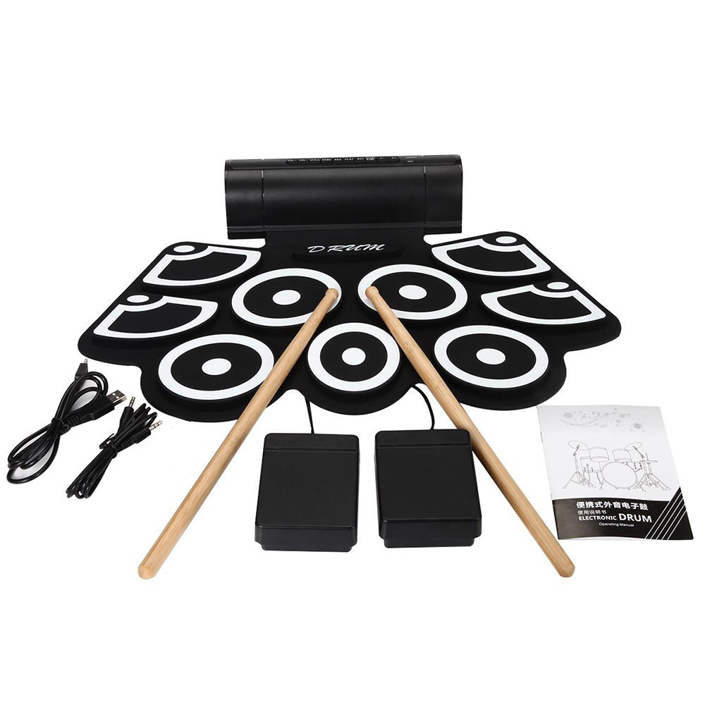 Electronic Drum Set Roll Up - Instrumento de percusión MD760, batería enrollable