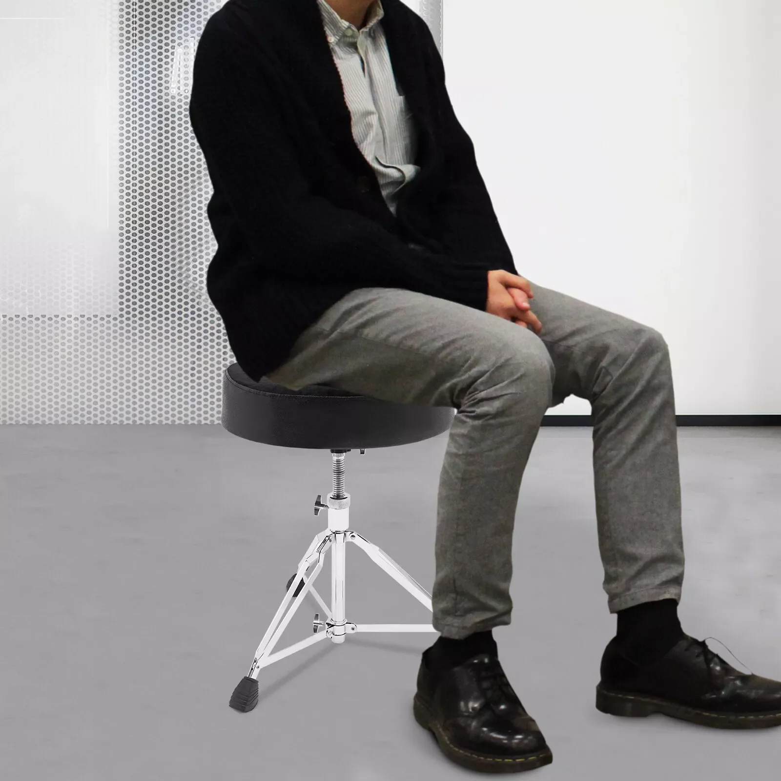 Drum Throne Adjustable - Trono de tambor, asiento acolchado grueso,