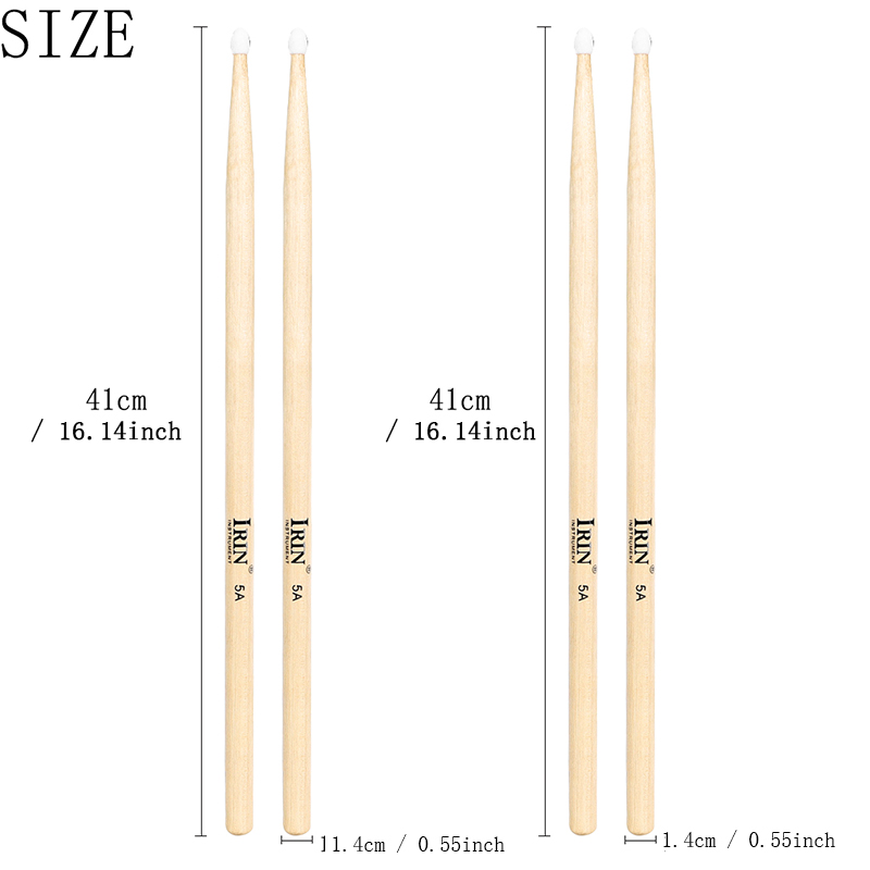 IRIN MD148 5A Baquetas de Arce - Drumsticks 5A Maple reseña y precio