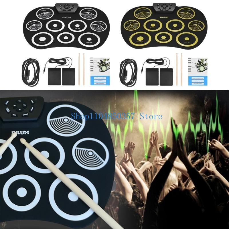 Batería enrollable 652F con co - Electronic Drum Kit For Kids reseña y precio