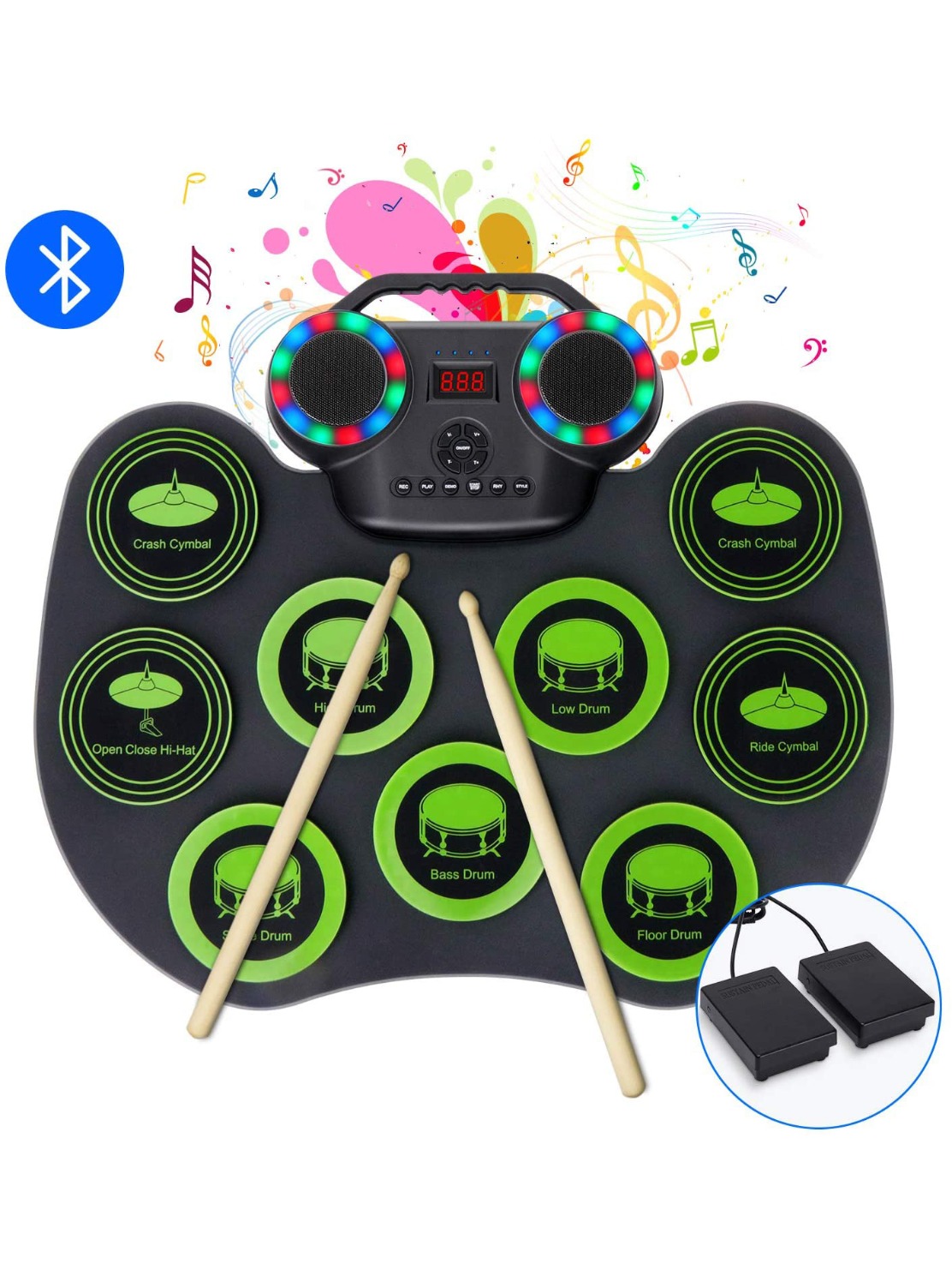 Batería electrónica de percusi - Electronic Drum Set Roll Up reseña y precio