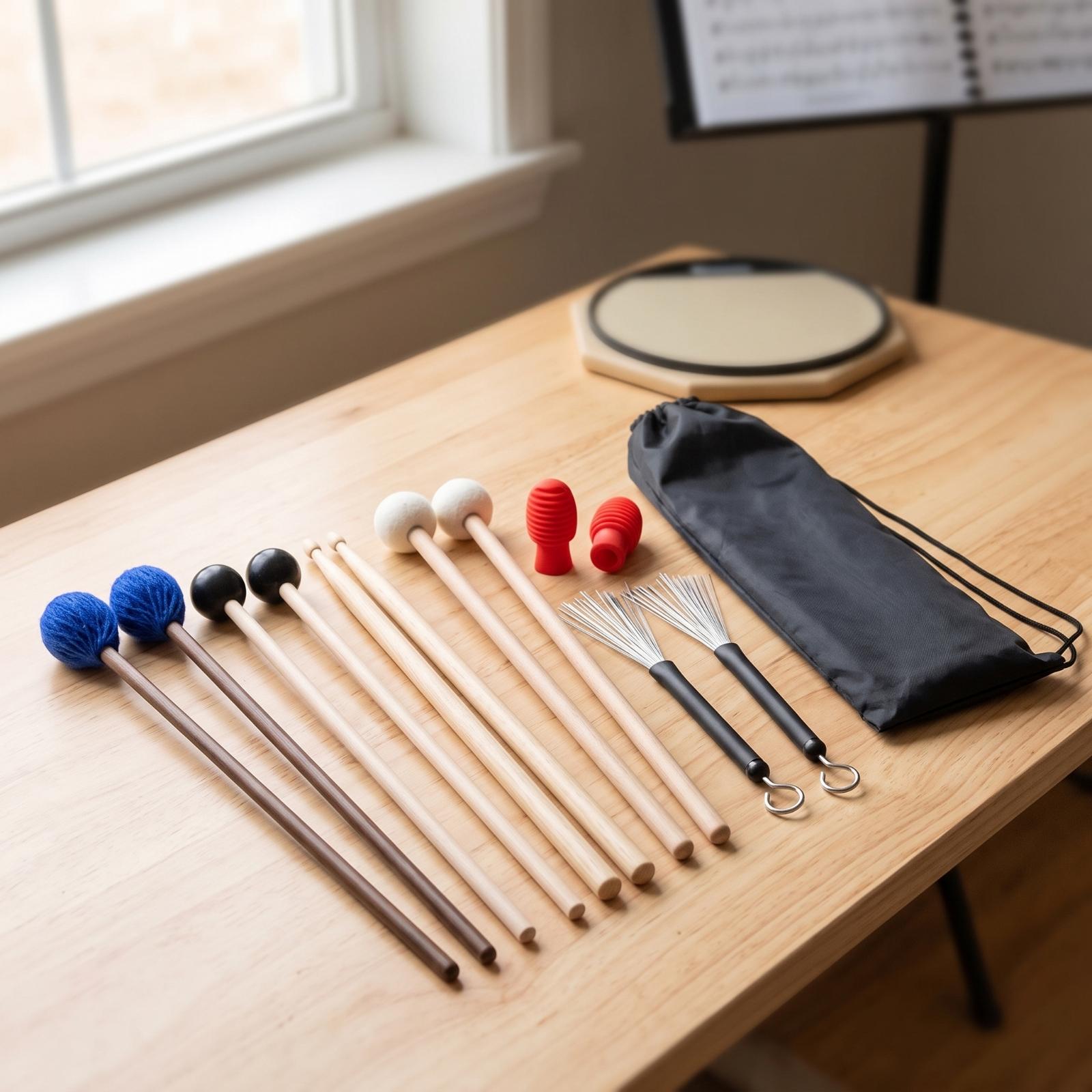 Kit completo de baquetas y per - Drumsticks 5A Maple reseña y precio