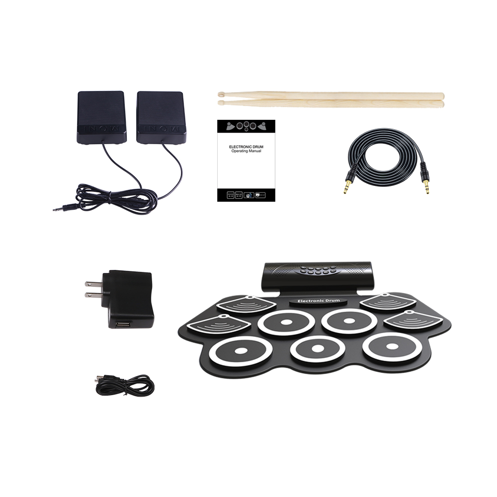 Almohadilla de batería digital - Electronic Drum Set Roll Up reseña y precio