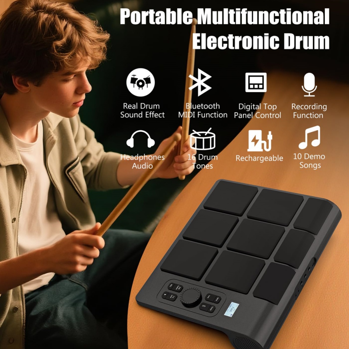 Batería electrónica enrollable - Electronic Drum Set Roll Up reseña y precio
