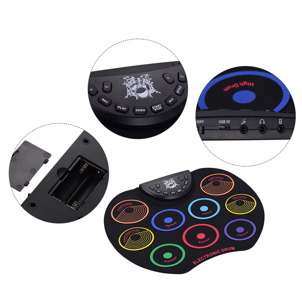 Juego de tambor enrollable de  - Electronic Drum Set Roll Up reseña y precio