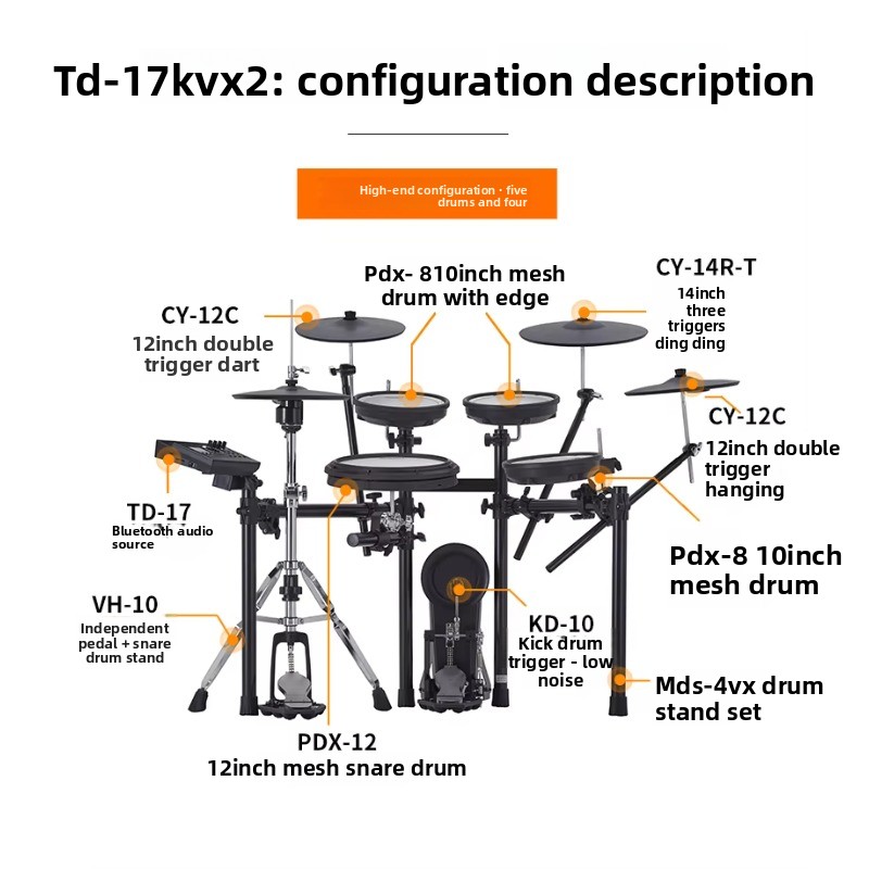 Kit de Batería Híbrida de 5 Ta - Drum Trigger Set Acoustic reseña y precio