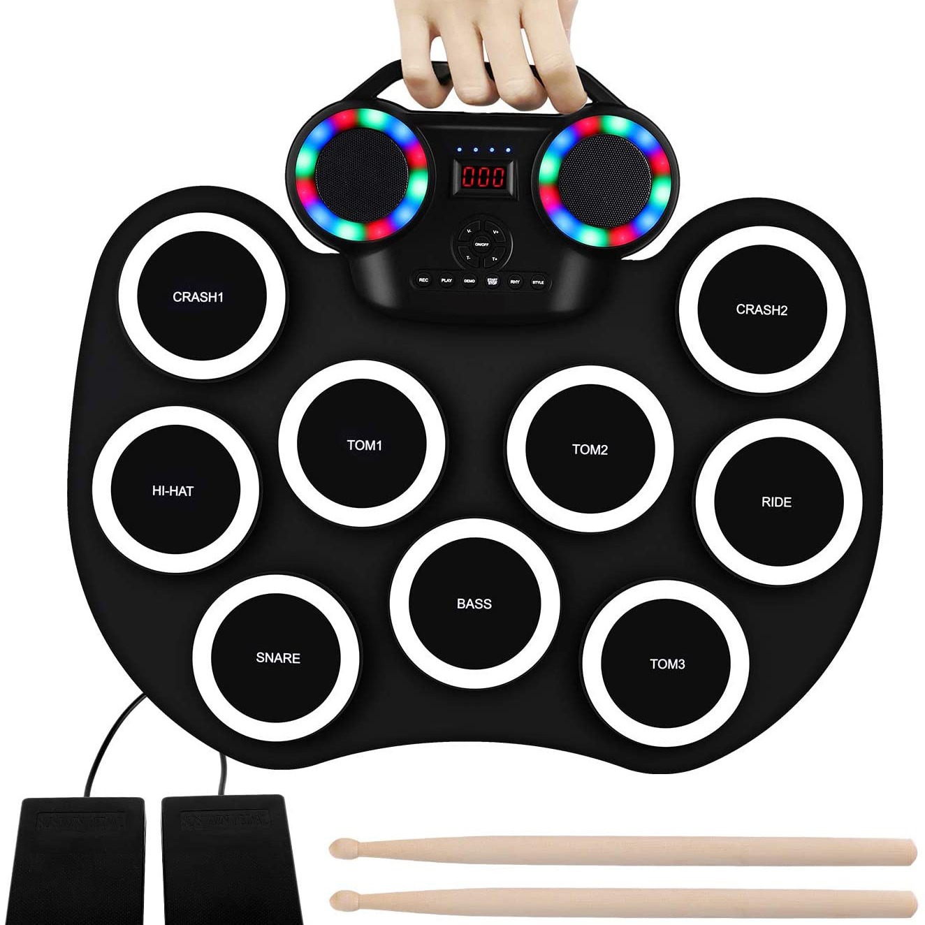 Batería electrónica portátil e - Electronic Drum Set Roll Up reseña y precio