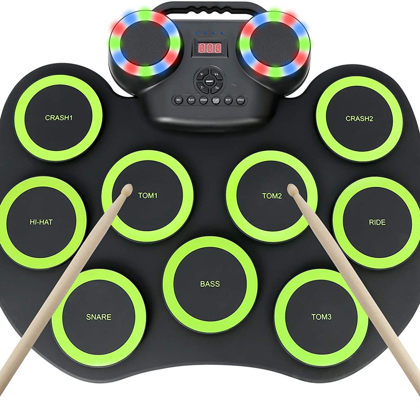 Batería electrónica portátil e - Electronic Drum Set Roll Up reseña y precio
