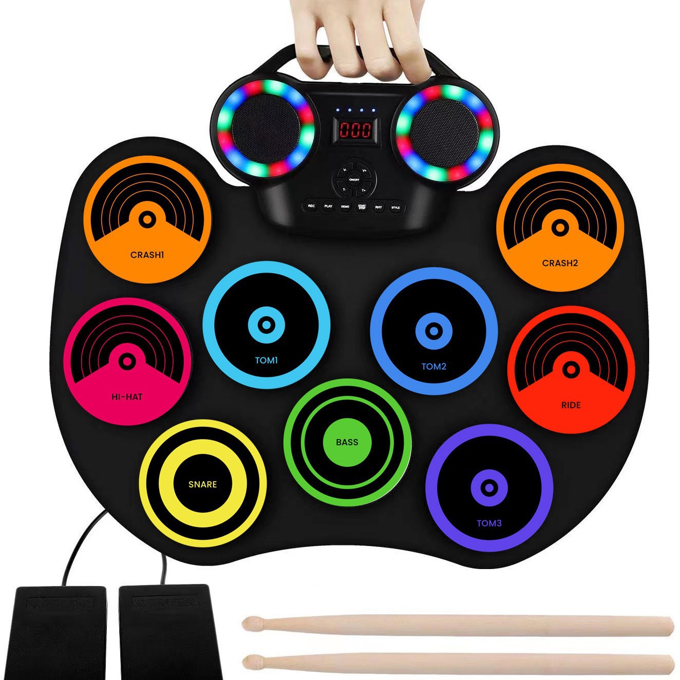 Batería electrónica portátil e - Electronic Drum Set Roll Up reseña y precio