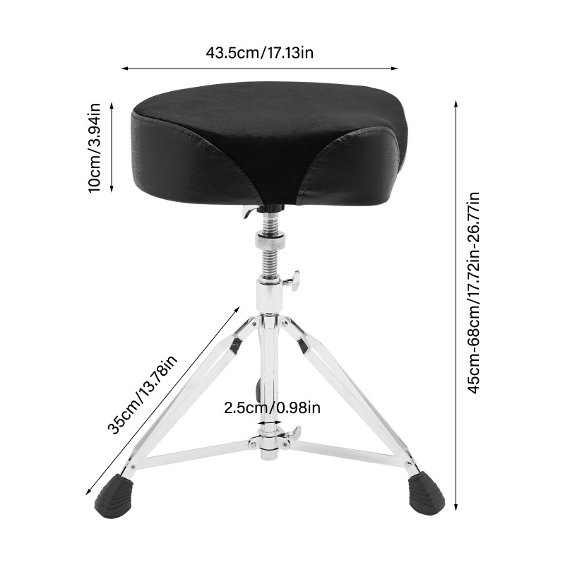 Silla de Batería Ajustable con - Drum Throne Adjustable reseña y precio