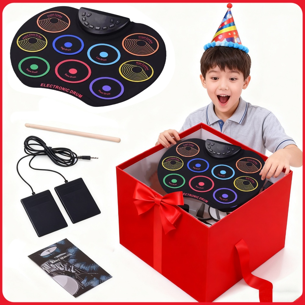 Batería electrónica con cable  - Electronic Drum Set Roll Up reseña y precio