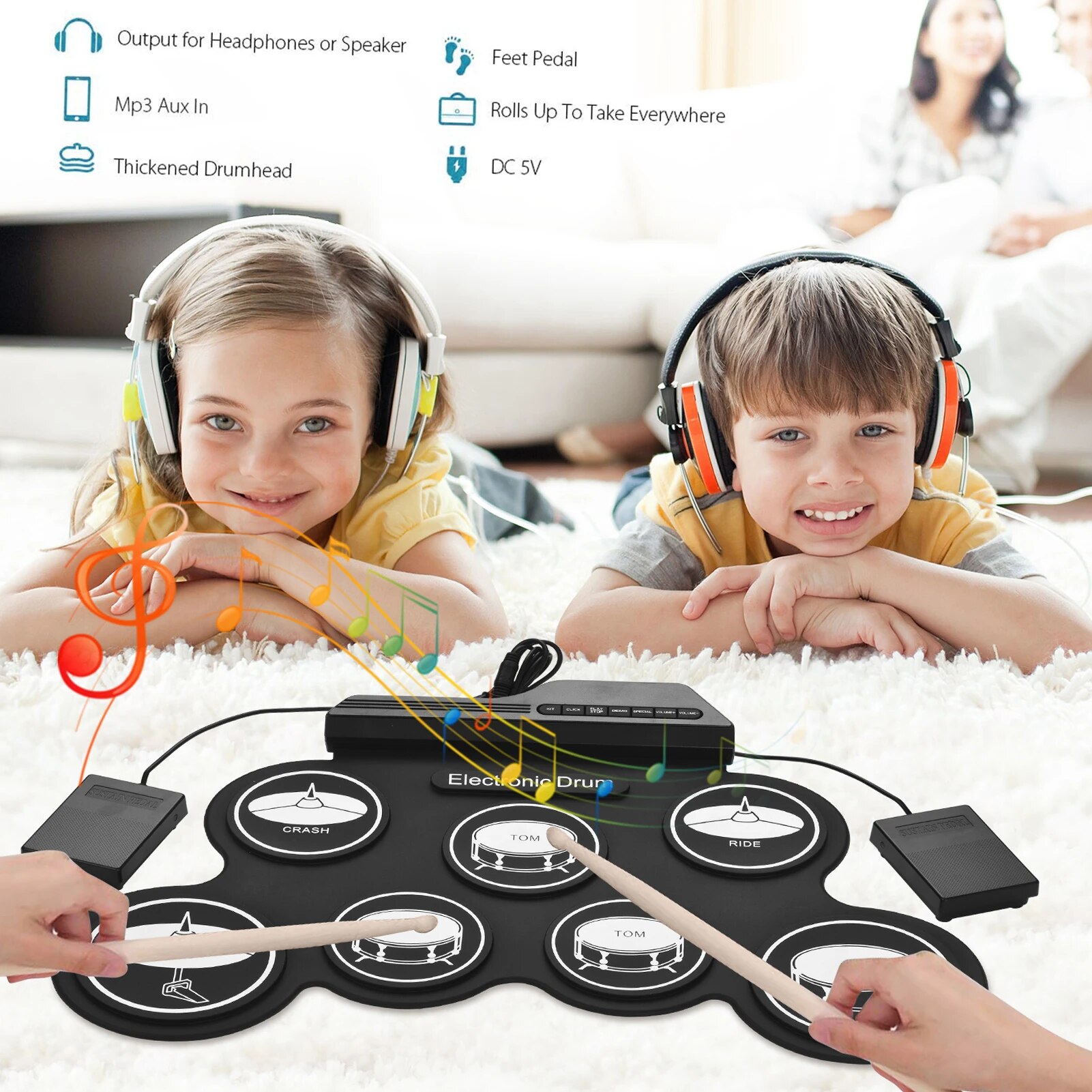 Juego de tambores electrónicos - Electronic Drum Kit For Kids reseña y precio