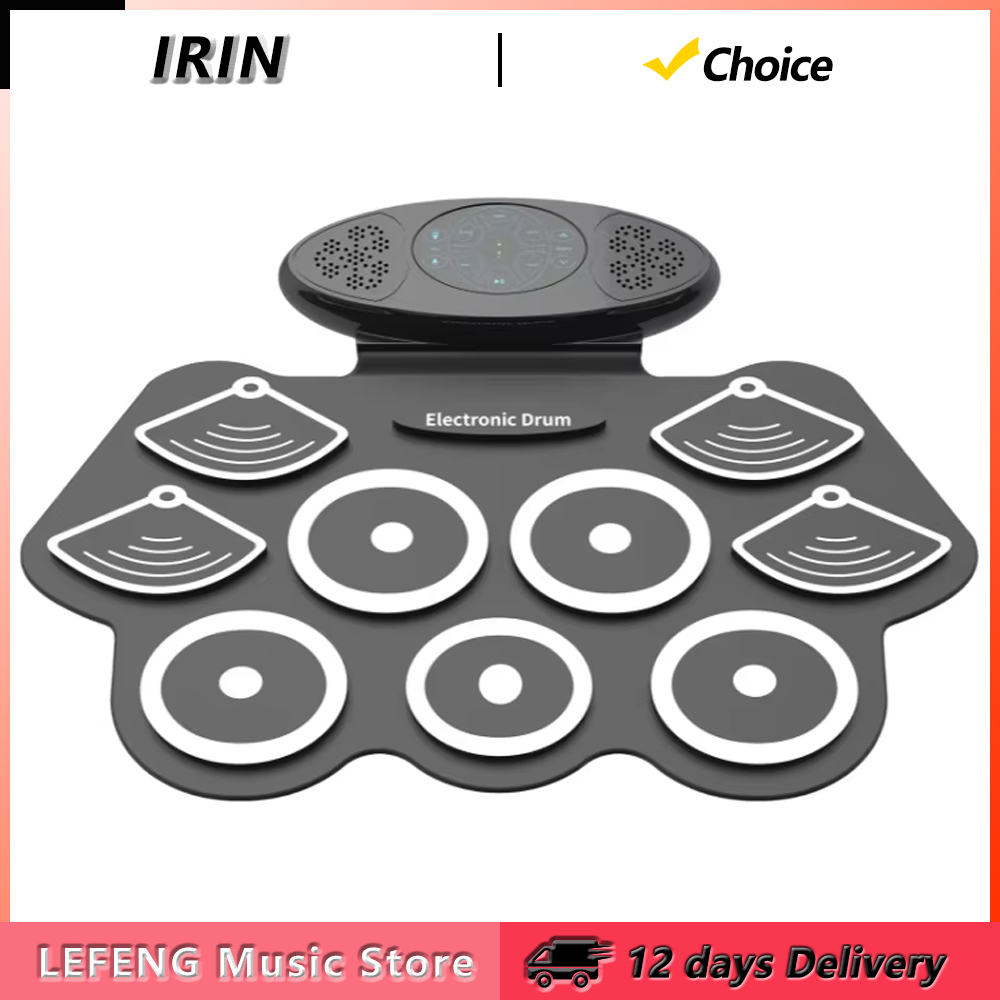 Batería Electrónica IRIN de 9  - Electronic Drum Set Roll Up reseña y precio