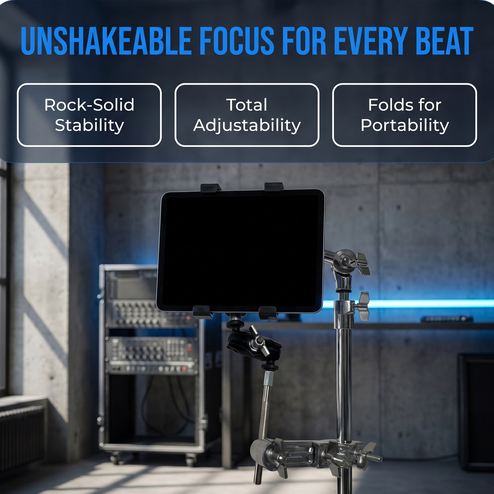 Soporte para tabletas de bater - Electronic Drum Rack Stand reseña y precio