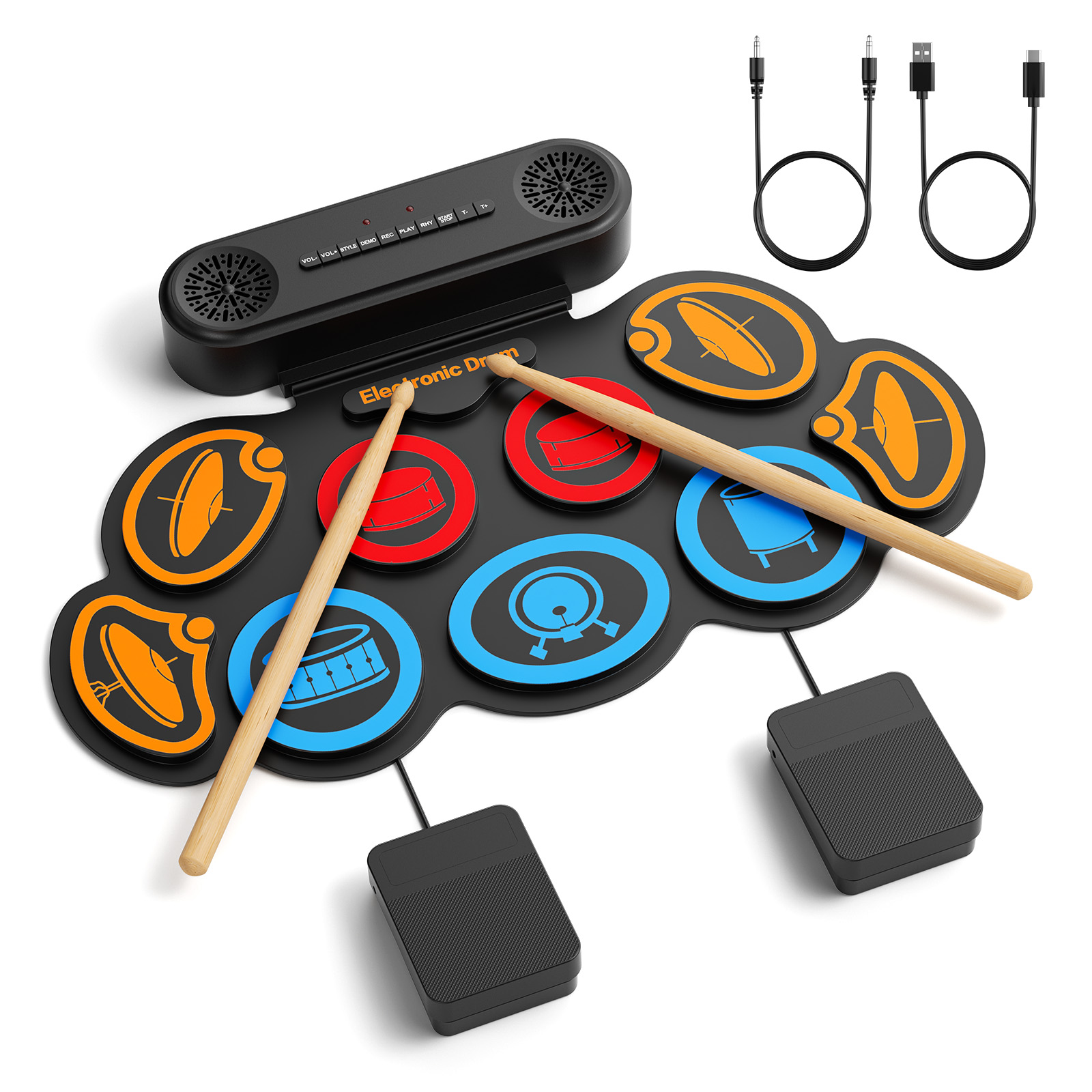 Set de Batería Electrónica Enr - Electronic Drum Set Roll Up reseña y precio